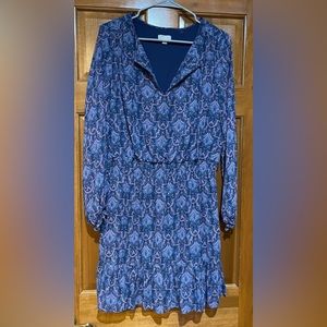 C. Dress. Elastic waist. Long sleeve. Large.